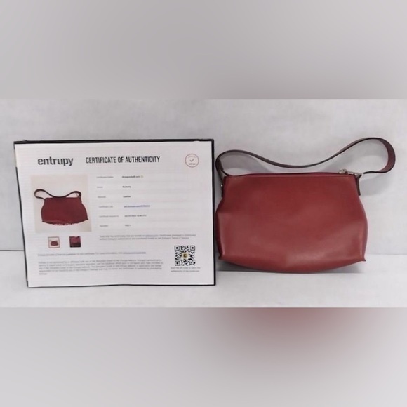 Burberry Small Red Handbag EUC Certified Authentic - Picture 10 of 10